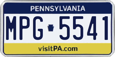 PA license plate MPG5541