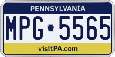 PA license plate MPG5565