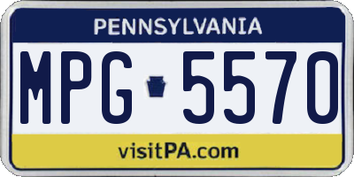PA license plate MPG5570
