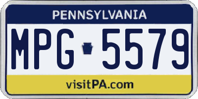 PA license plate MPG5579