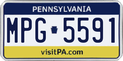PA license plate MPG5591