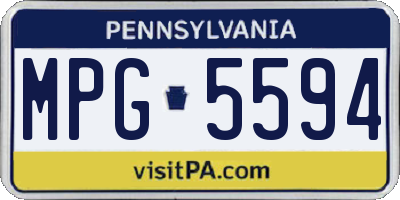 PA license plate MPG5594