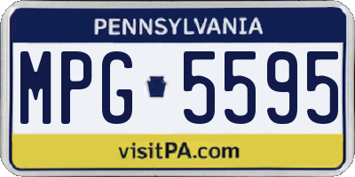 PA license plate MPG5595