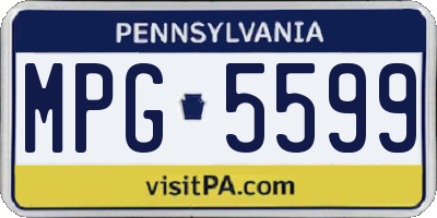 PA license plate MPG5599