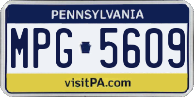 PA license plate MPG5609
