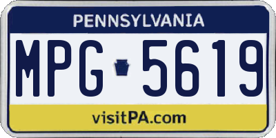 PA license plate MPG5619