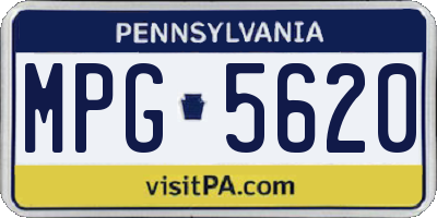 PA license plate MPG5620