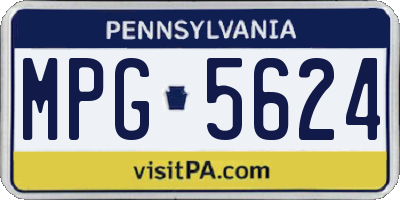 PA license plate MPG5624