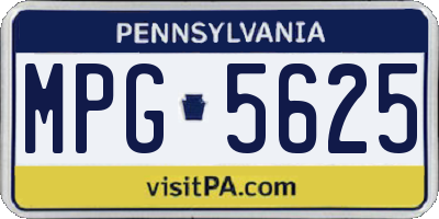 PA license plate MPG5625