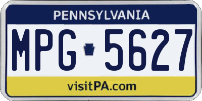 PA license plate MPG5627