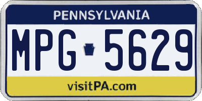 PA license plate MPG5629