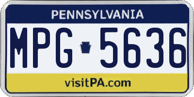 PA license plate MPG5636