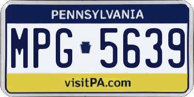 PA license plate MPG5639