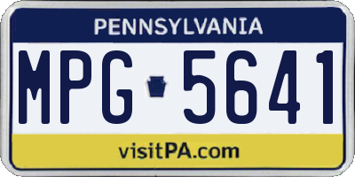 PA license plate MPG5641