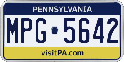 PA license plate MPG5642