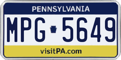 PA license plate MPG5649