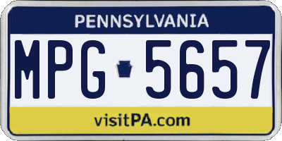 PA license plate MPG5657