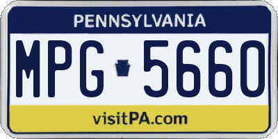 PA license plate MPG5660