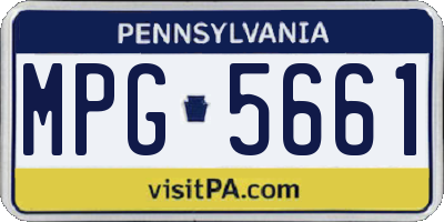 PA license plate MPG5661