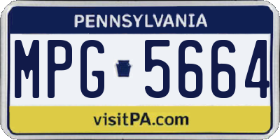 PA license plate MPG5664