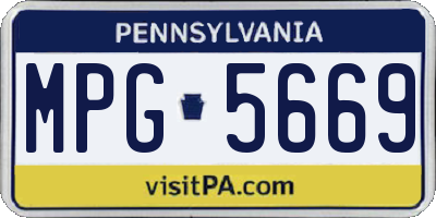 PA license plate MPG5669