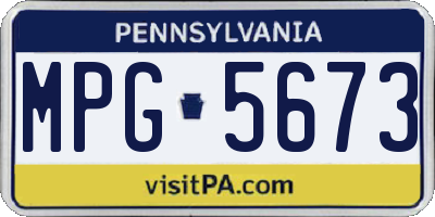 PA license plate MPG5673