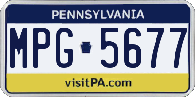 PA license plate MPG5677
