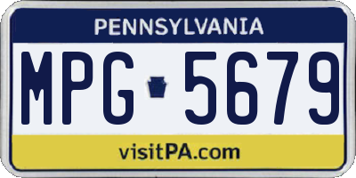 PA license plate MPG5679