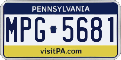 PA license plate MPG5681
