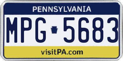 PA license plate MPG5683