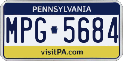 PA license plate MPG5684