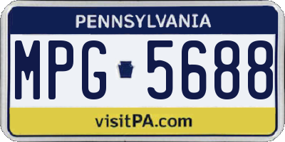 PA license plate MPG5688