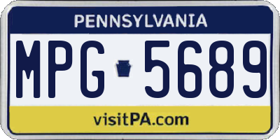 PA license plate MPG5689