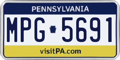 PA license plate MPG5691