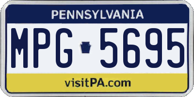 PA license plate MPG5695