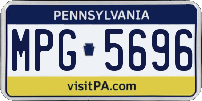 PA license plate MPG5696