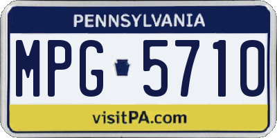 PA license plate MPG5710