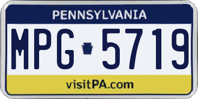PA license plate MPG5719