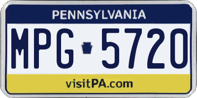 PA license plate MPG5720