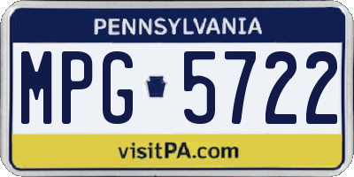 PA license plate MPG5722