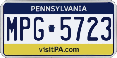PA license plate MPG5723