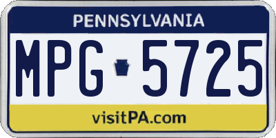 PA license plate MPG5725
