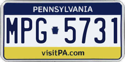PA license plate MPG5731