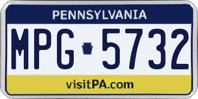 PA license plate MPG5732