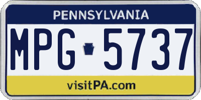 PA license plate MPG5737