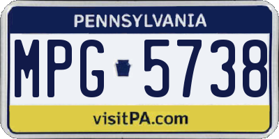 PA license plate MPG5738