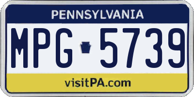 PA license plate MPG5739