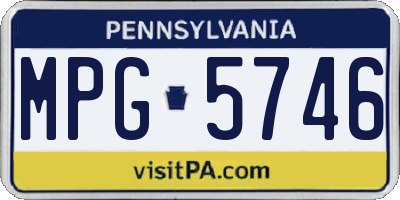 PA license plate MPG5746