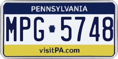 PA license plate MPG5748