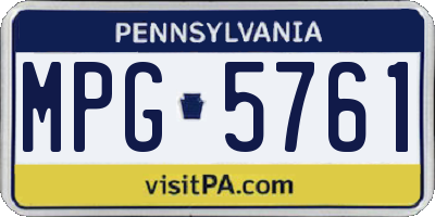 PA license plate MPG5761